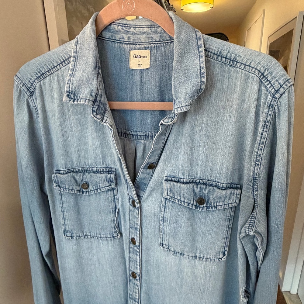 Gap Jean Shirt Button Down